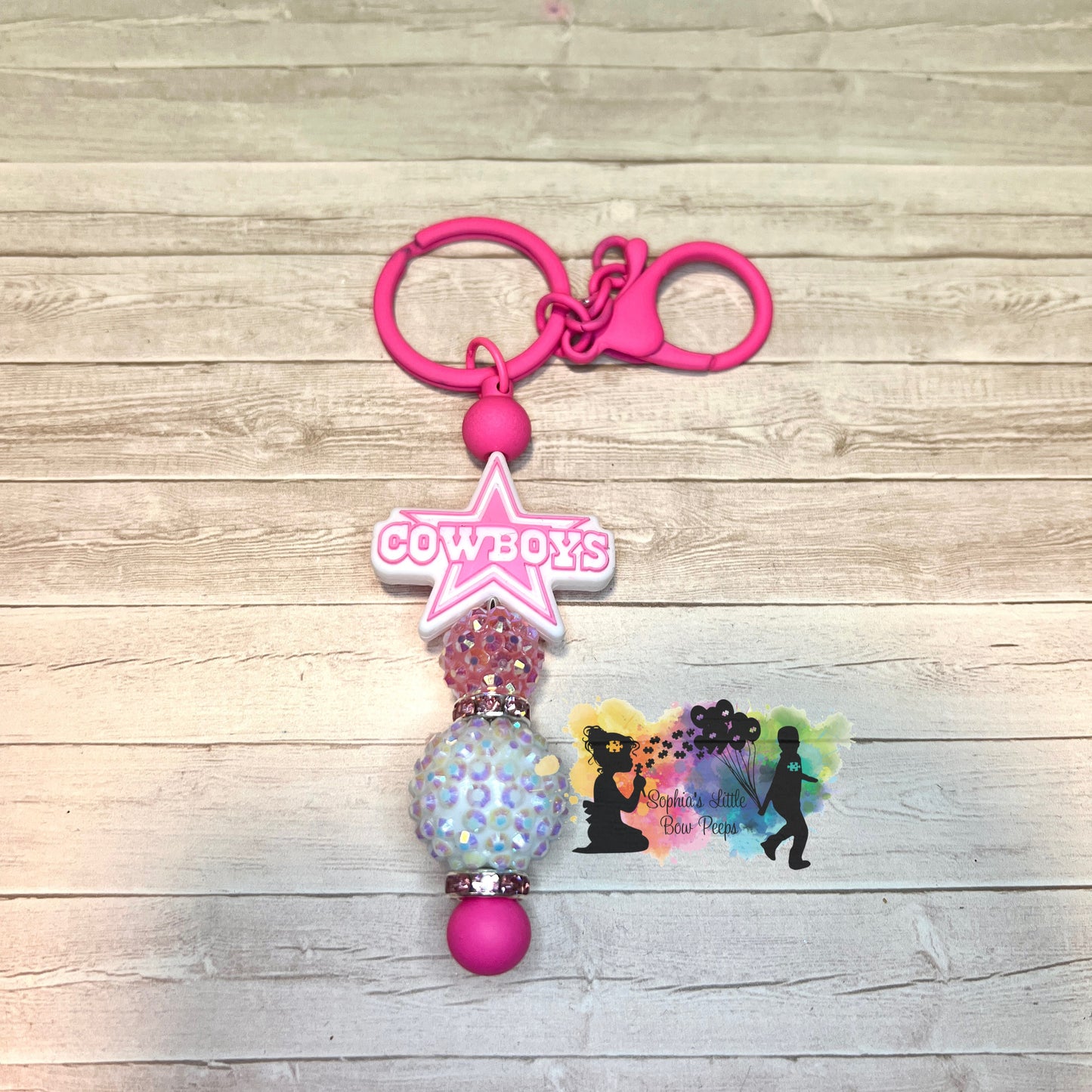 Pink Cowboys Keychain