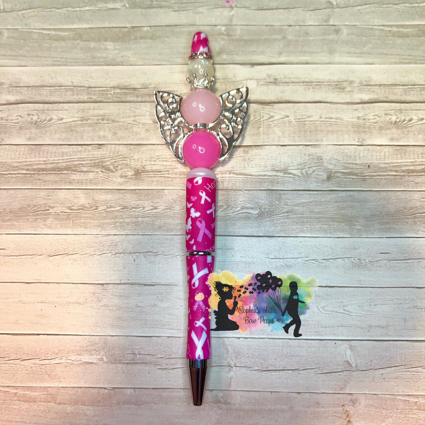 Breast Cancer Awareness Pen with Wings