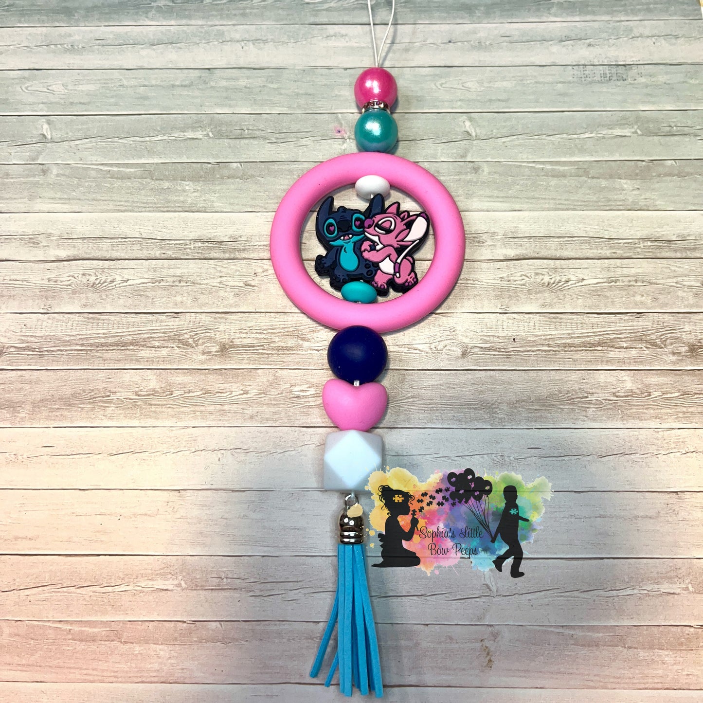 Angel and Your Favorite Blue Alien Car Charm