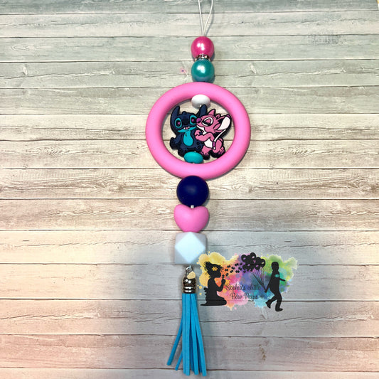 Angel and Your Favorite Blue Alien Car Charm