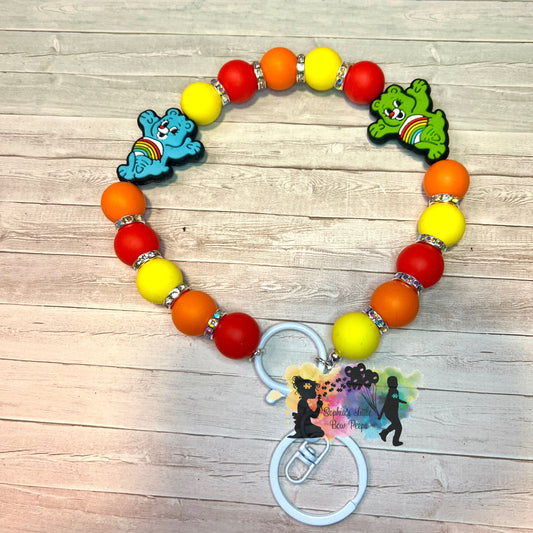 Rainbow Bear Wristlet