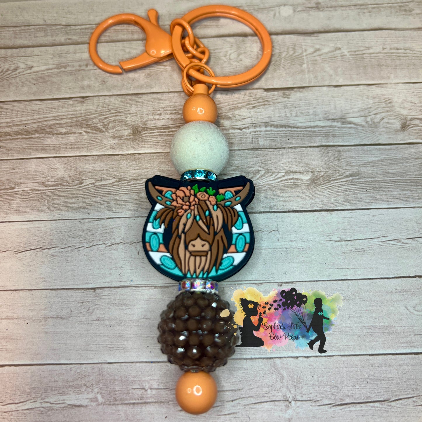 Highland Cow Keychain