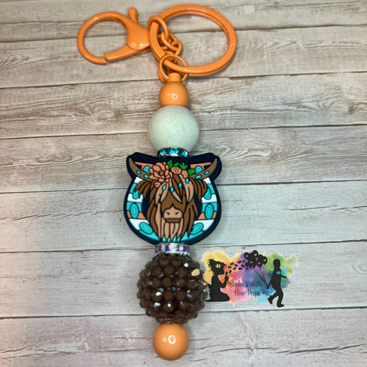 Highland Cow Keychain