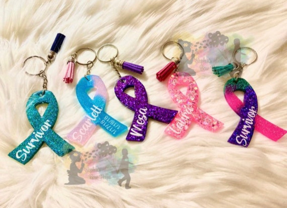 Awareness Ribbon keychain